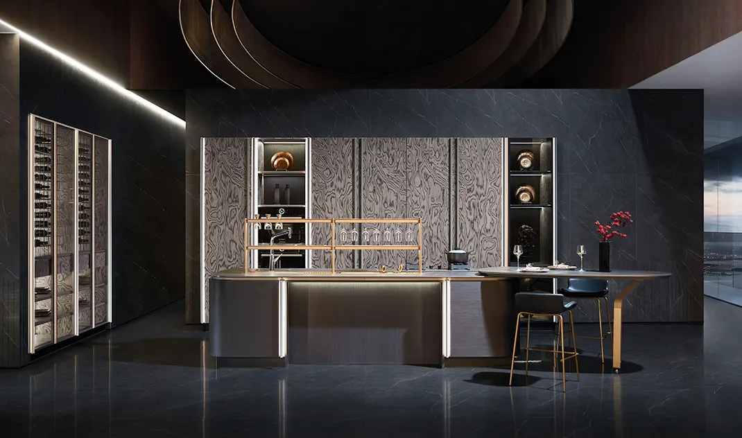 luxury-smart-sleek-kitchen-cabinets-with-island
