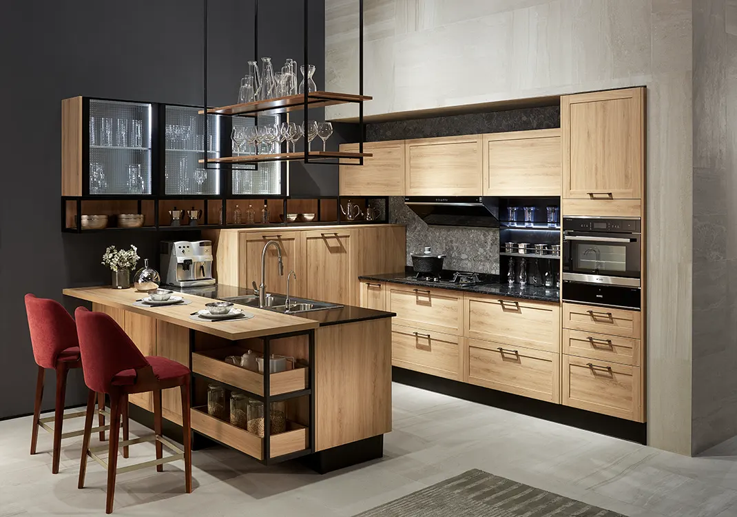 oak-light-wood-veneer-shaker-kitchen-cabinets-with-peninsula.webp